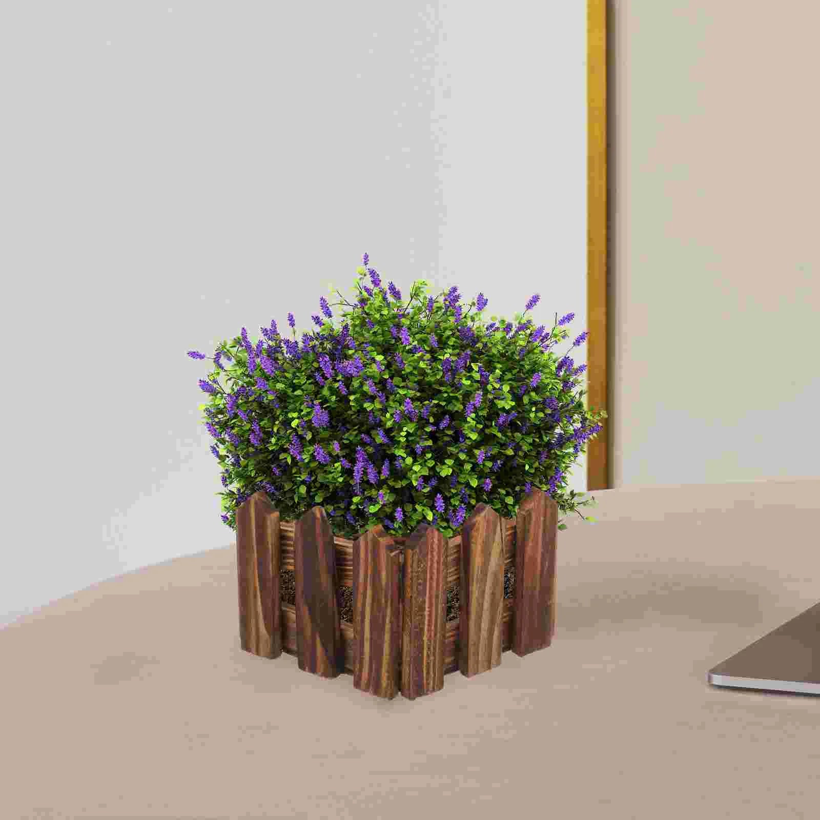3 Pcs Pots for Plants Wooden Bucket Flowerpot Window Planter Indoor Succulents Carbonized Mini Windowsill