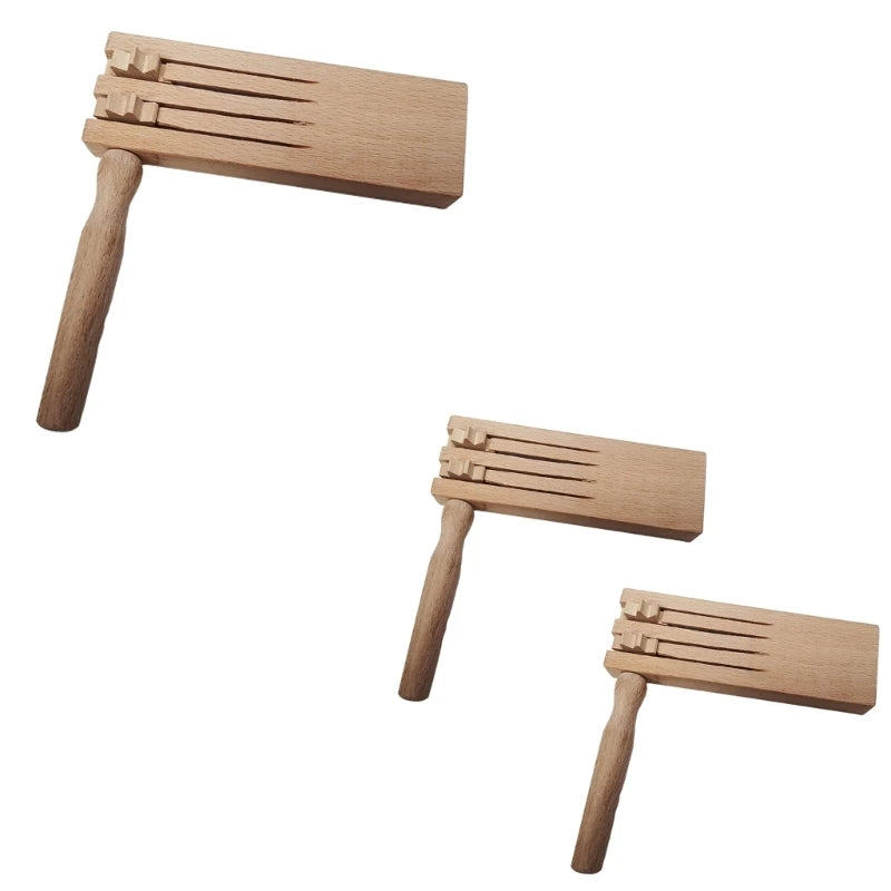 Traditional Matraca Toy - Wooden Spinning Rattle Ratchet Noise maker for Games, Parties and Sports