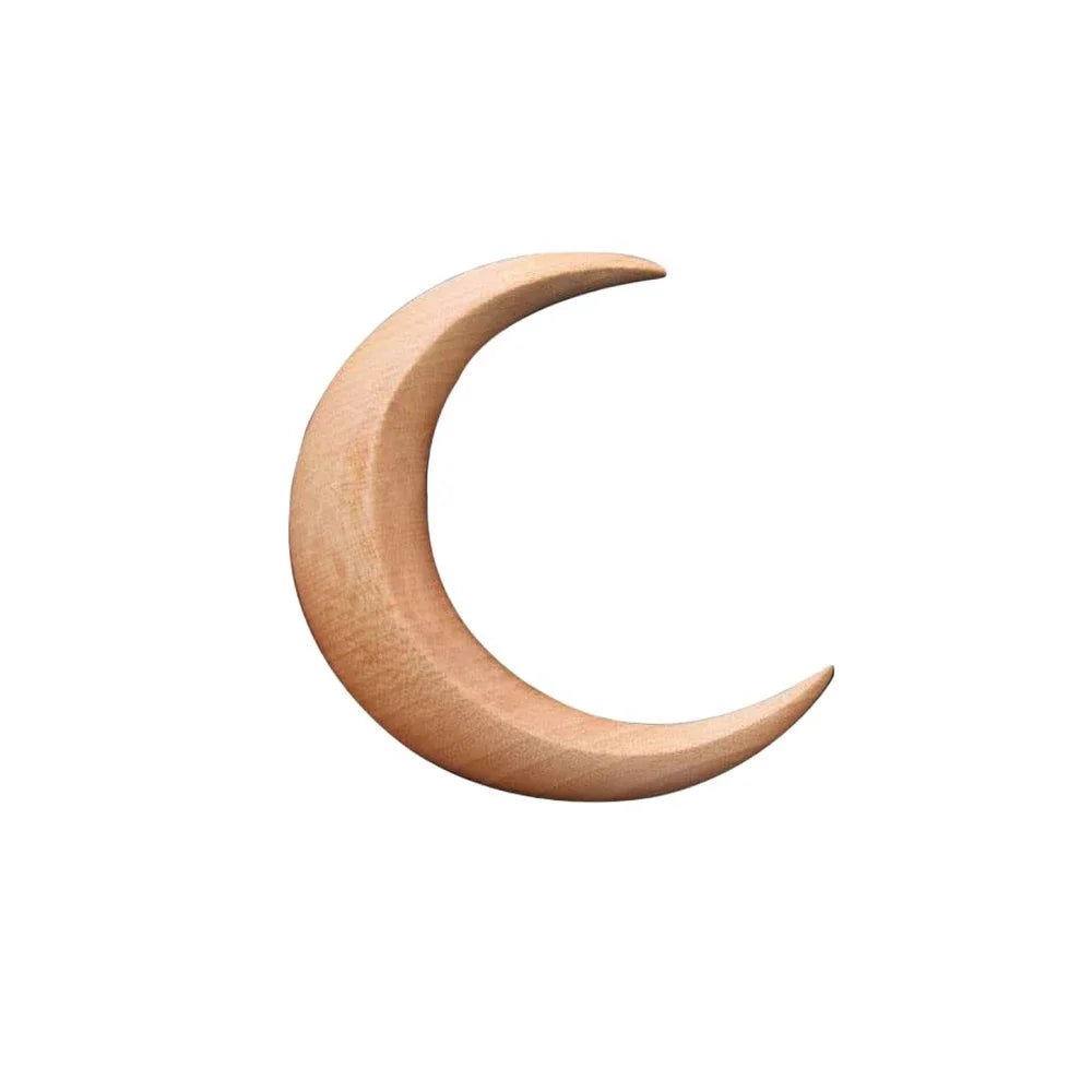 Moon Hair Fork Hairpin for Women 5.12'' Moon Stick Hand Carved Clip Thin Hair Accessories Wooden Barrettes Lightweight Styling Tool