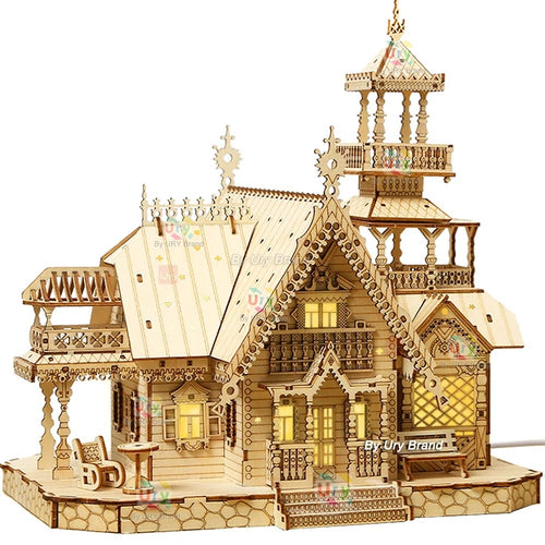 Generic Puzzle 3D éducatif en Bois, Modèle de Construction de Maison de Villa pour Enfants âgés de 6 Ans et Plus, Ensemble de Bricolage Artisanal Durable Generic Puzzle 3D éducatif en Bois, Modèle de Construction de Maison de Villa pour Enfants âgés de 6 Ans et Plus, Ensemble de Bricolage Artisanal Durable