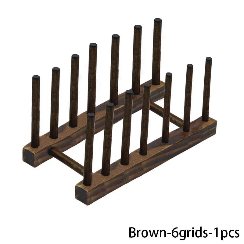 Kunovo Bamboo Dish Rack,Pot lid/Plate/Cutting Board Organizer for Kitchen cabinets,Bottle Drying Holder