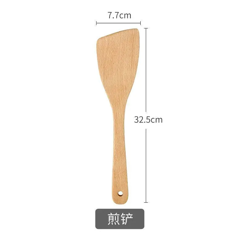 Wooden Spatula for Cooking, Acacia Wood Flat Frying Spatulas, Long Handle Spatula Turner for Non Stick Pans, Non-Scratch, Wooden Kitchen Utensils for Cooking, Frying, Baking
