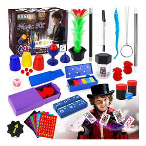 Magic Kit, Magic Tricks Includes Magic Wand and Magician Costume, Exciting Starter Magic Set Gift for Boys Girls Ages 6-12, Magic Tricks for kids, Perfect for Christmas, Halloween, and Birthday