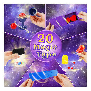 Magic Kit, Magic Tricks Includes Magic Wand and Magician Costume, Exciting Starter Magic Set Gift for Boys Girls Ages 6-12, Magic Tricks for kids, Perfect for Christmas, Halloween, and Birthday