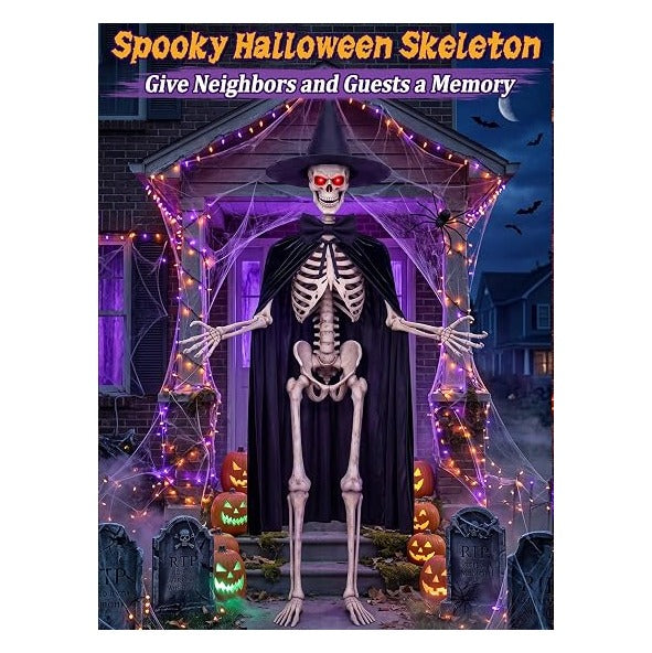 12 Foot Skeleton Outfits for Halloween Outdoor Decorations