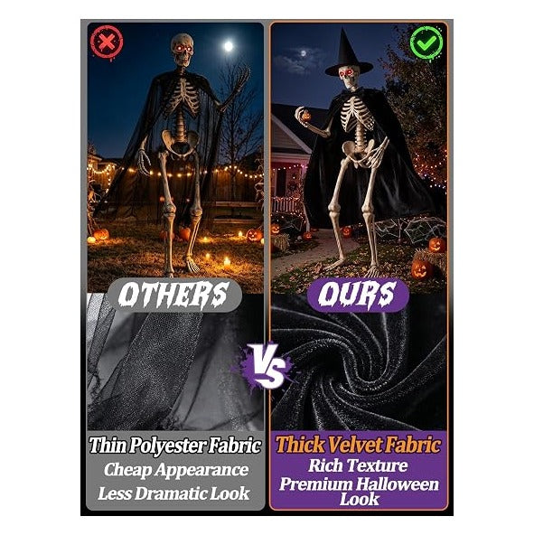 12 Foot Skeleton Outfits for Halloween Outdoor Decorations