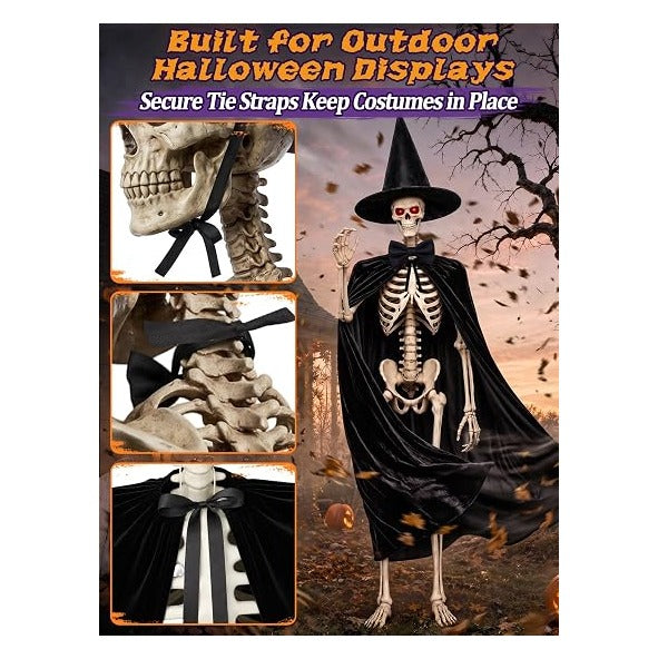 12 Foot Skeleton Outfits for Halloween Outdoor Decorations