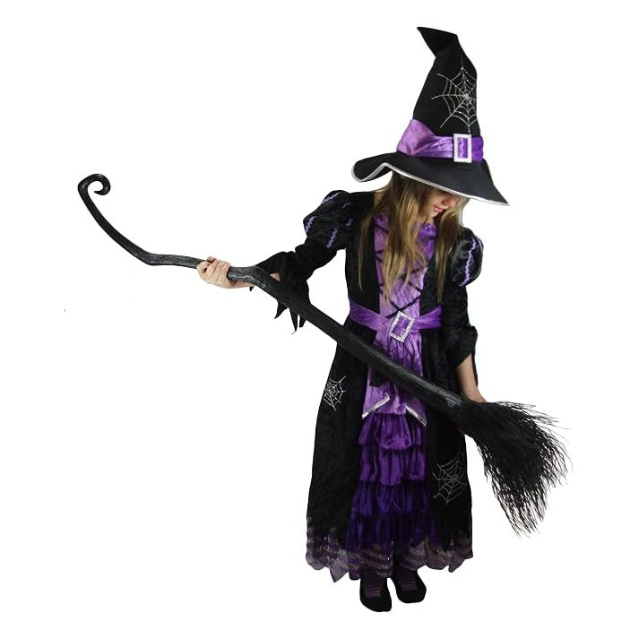 Creations Fairytale Witch Cute Witch Costume Deluxe Set with Broom for Girls
