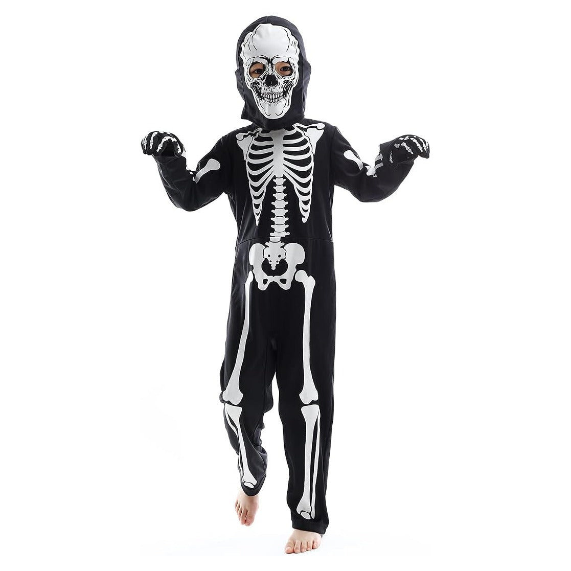 Party Kids Skeleton Costume Glow in the Dark Skeletons Halloween Skeleton Costumes for Boys and Girls