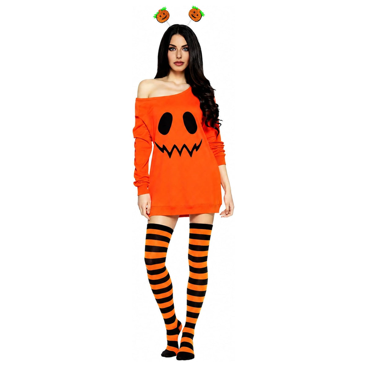 Halloween Costume Set for Women Adult Ghost Pumpkin Costume Outfit
