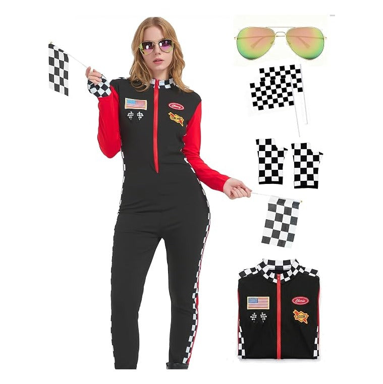 Halloween Sexy Race Car Driver Costume Women 2026 for Talladega Nights