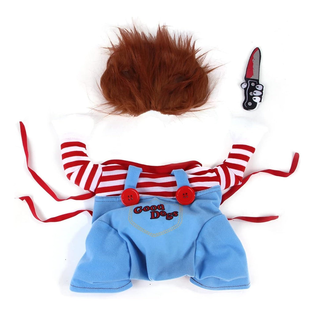 Pet Deadly Doll Dog Costume, Cosplay Halloween Christmas Funny Clothes Party Costume for Small Medium and Large Dogs