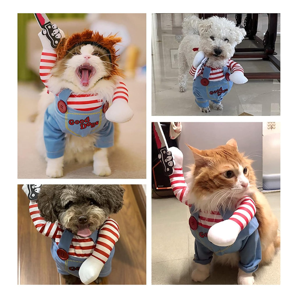 Pet Deadly Doll Dog Costume, Cosplay Halloween Christmas Funny Clothes Party Costume for Small Medium and Large Dogs