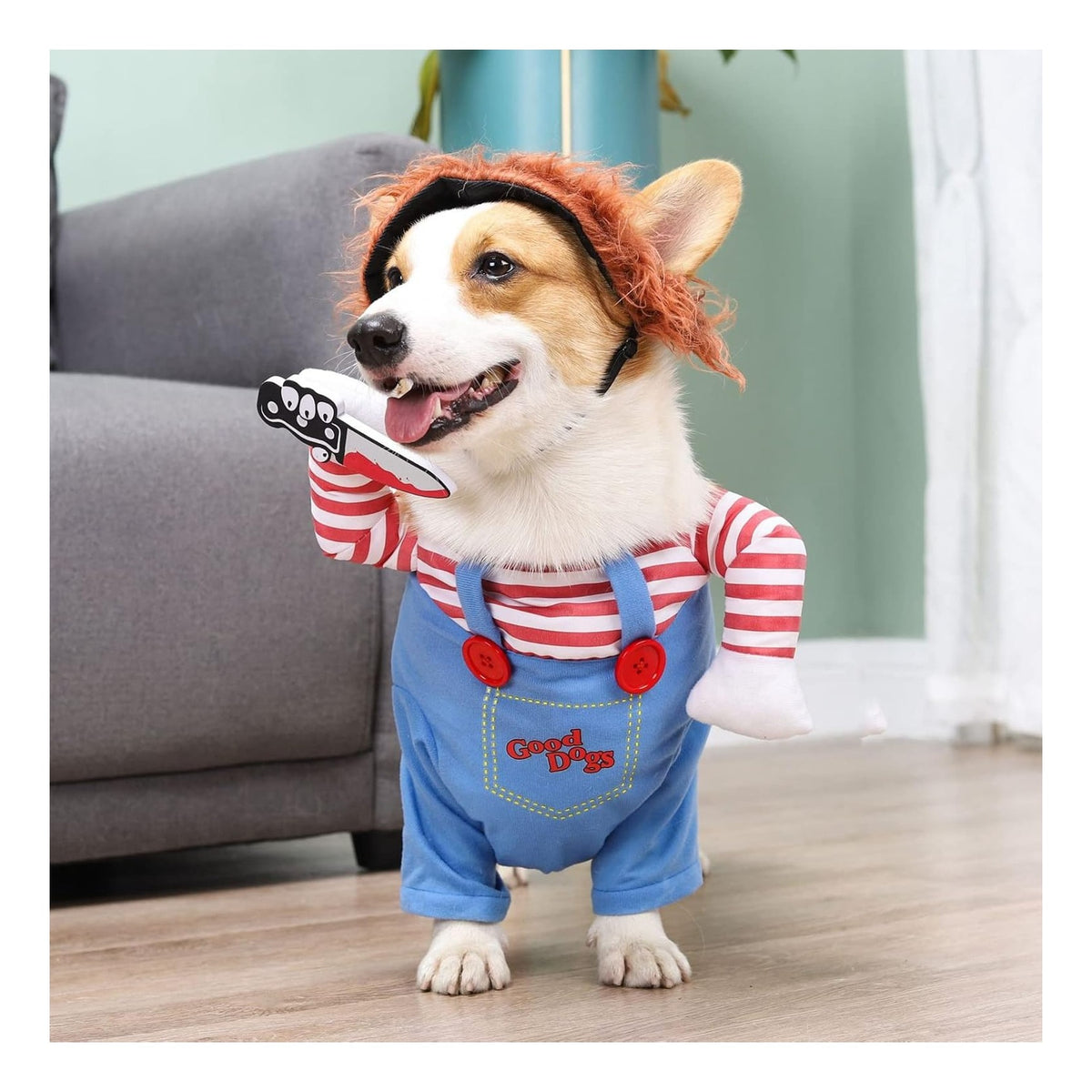 Pet Deadly Doll Dog Costume, Cosplay Halloween Christmas Funny Clothes Party Costume for Small Medium and Large Dogs