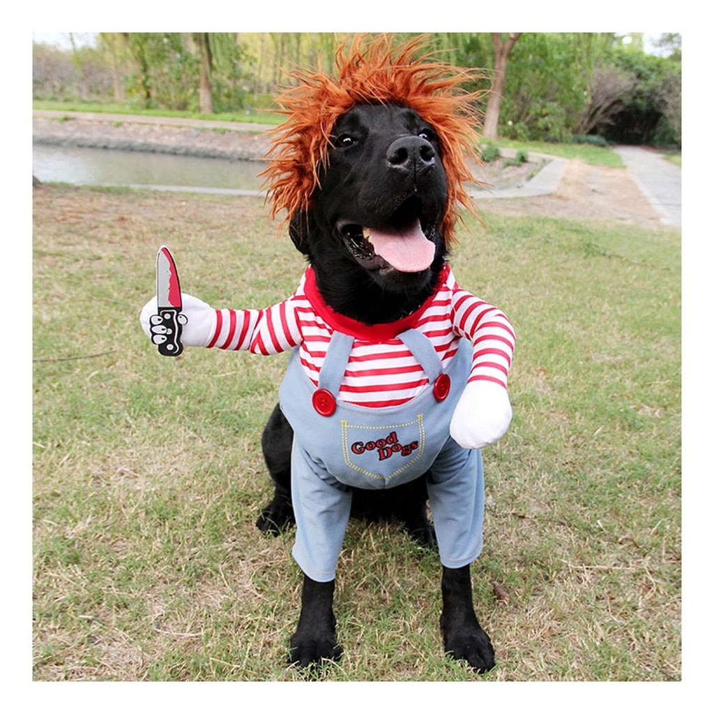 Pet Deadly Doll Dog Costume, Cosplay Halloween Christmas Funny Clothes Party Costume for Small Medium and Large Dogs