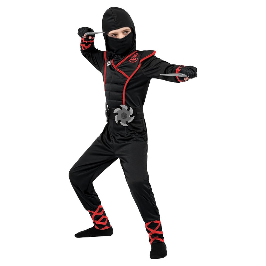 Creations Halloween Ninja Costume, Ninja Outfit Set for Kids, Halloween Costumes for Boys Dress Up Party