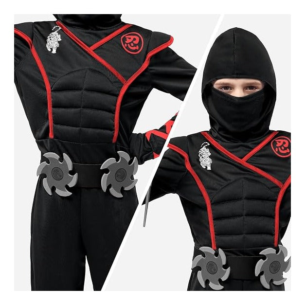 Creations Halloween Ninja Costume, Ninja Outfit Set for Kids, Halloween Costumes for Boys Dress Up Party