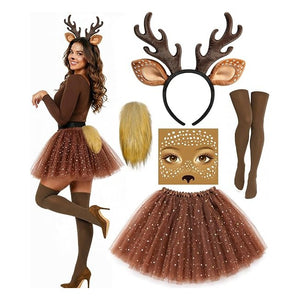 5 Pcs Deer Costume for Adult Women