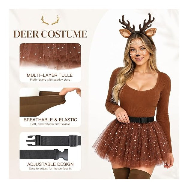 5 Pcs Deer Costume for Adult Women