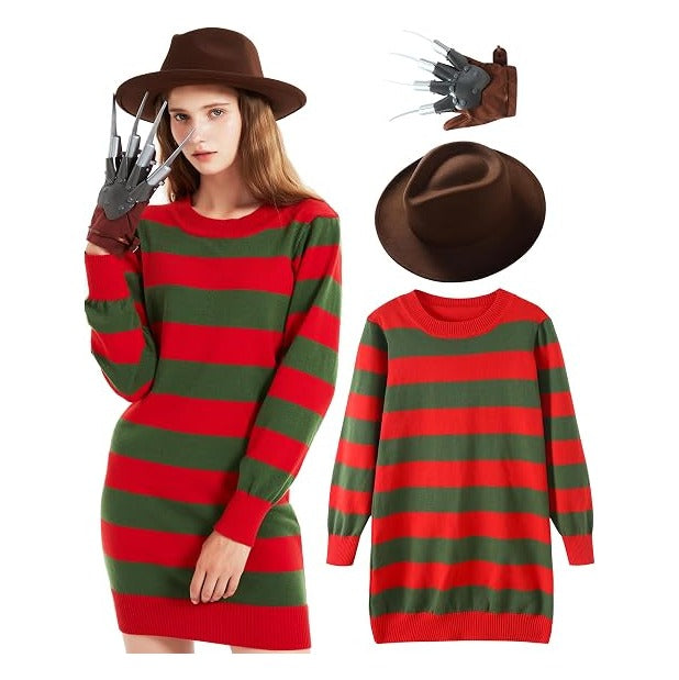 Halloween Scary Costume for Women 2026, Sweater with Hat Set