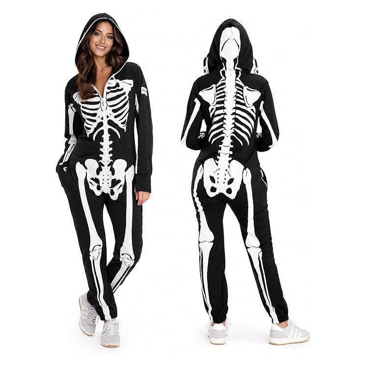 Skeleton Halloween Jumpsuit Costume for Women