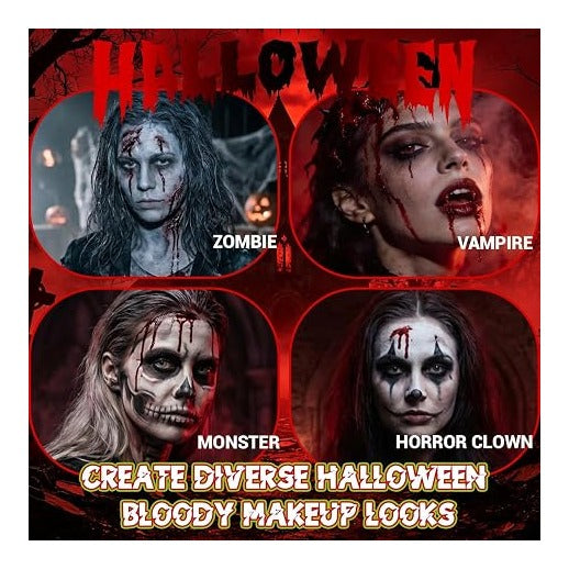 Halloween Fake Blood Kit, SFX Makeup, Festival Costume