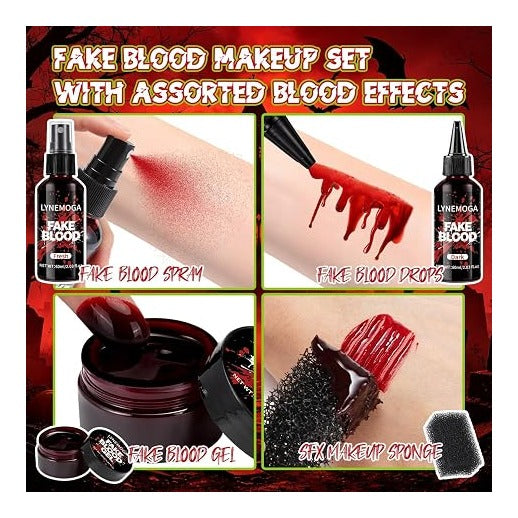 Halloween Fake Blood Kit, SFX Makeup, Festival Costume