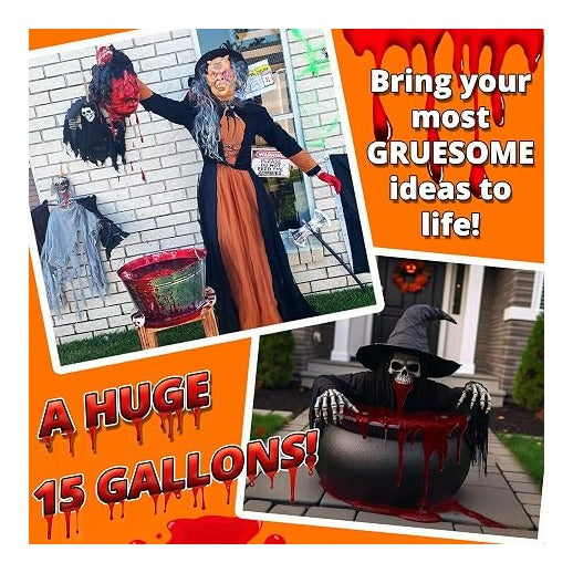PARTY GOAT Fake Blood Powder, 15 Gallon Stage Blood Mix for Halloween Props