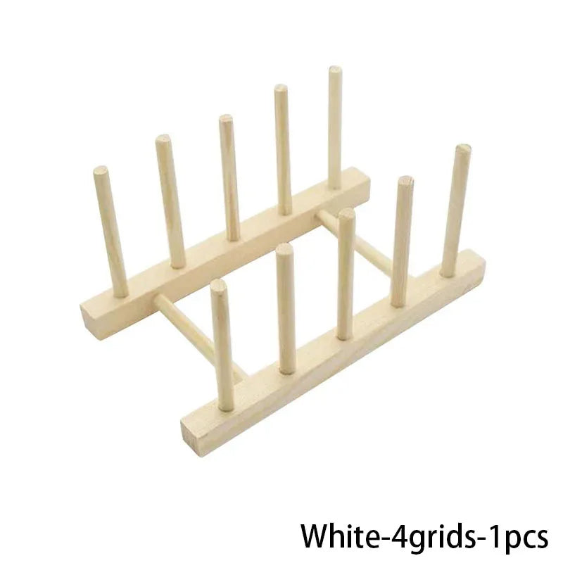 Kunovo Bamboo Dish Rack,Pot lid/Plate/Cutting Board Organizer for Kitchen cabinets,Bottle Drying Holder